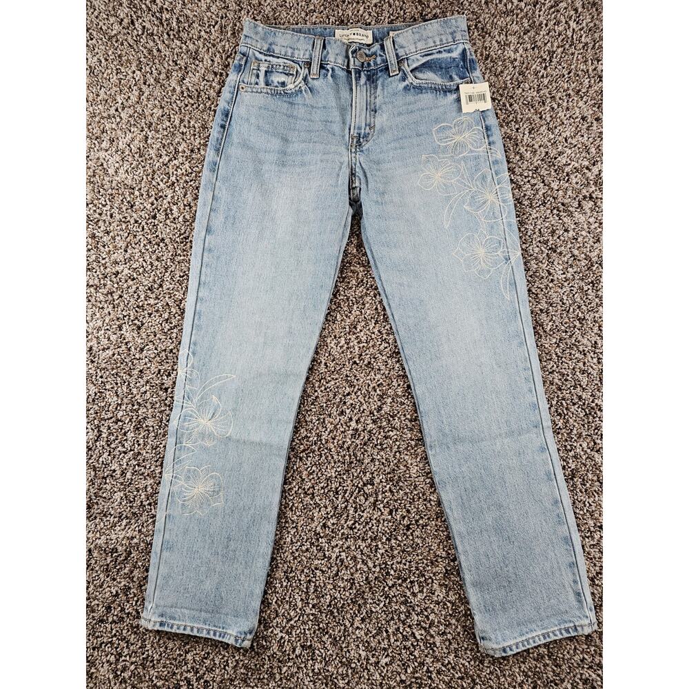 Lucky Brand womens Sz 00 (24") Sienna Slim Boyfriend Blue Jeans Light Wash NEW - Picture 1 of 5